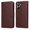 Brown, variant on Wallet Phone Case for Realme 10 Pro 5G with Card Holder and Stand Function Blue