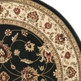 thumbnail image 4 of SAFAVIEH Lyndhurst Miah Floral Border Area Rug, Black/Ivory, 5'3" x 5'3" Round, 4 of 7