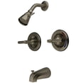thumbnail image 1 of Kingston Brass KB668ML Two Handle Tub & Shower Faucet, 1 of 2