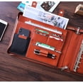 thumbnail image 2 of Personalized Vegan Leather Portfolio, Padfolio with Zipper, A4 Letter Size Notepad Organizer Folders, Retro Business Organizer Document Bag, Custom Portfolio, 2 of 4
