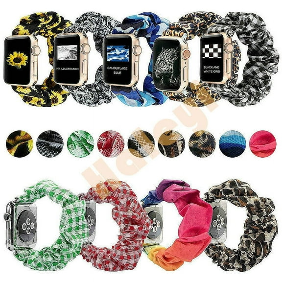 FZFLZDH Scrunchie Fashion Fabric Covered Band Strap For Apple Watch iWatch Series 5/4/3/2/1 38/40mm
