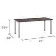 thumbnail image 4 of Mayline Medina Table Desk With Straight Top In Mocha Finish MTD72LDC, 4 of 6