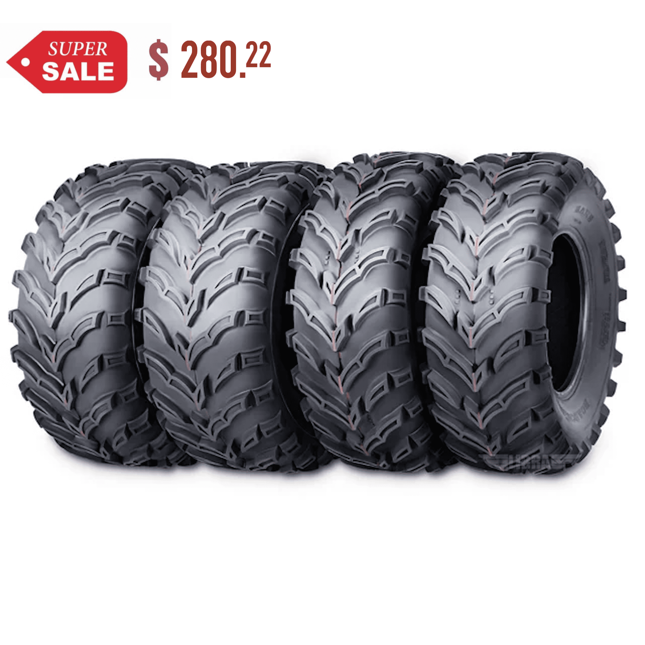 Set of 4 ATV/UTV Tires 26x9-12 26x9x12 Front 26x11-12 26x11x12 Rear 10275/276