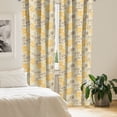 thumbnail image 2 of Ambesonne Vintage Yellow Curtains, Love Flower Theme, Pair of 28"x95", Brown Yellow and Beige, 2 of 5