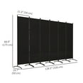 thumbnail image 3 of Outsunny 6 Panel Folding Privacy Screen, UV30+ Room Divider, Black, 3 of 10