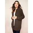 thumbnail image 2 of Roaman's Women's Plus Size Thermal Waffle Hoodie Zip Up Cardigan Jacket, 2 of 5