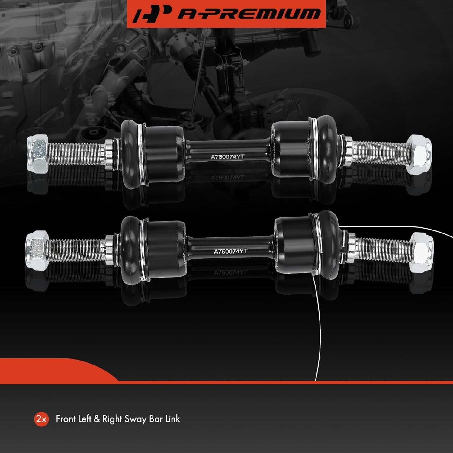 A-Premium Front Sway Bar Link Stabilizer Link Compatible with Ford F-150 F150 2009-2020 Expedition 2007-2021 & Lincoln Navigator 2007-2019 Replace# 7L1Z5K483B 7L1Z5K483C 2-PC Set