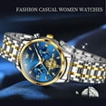 thumbnail image 5 of OLEVS Watches for Womens Business Luxury Casual Analog Quartz Diamond Stainless Steel Chronograph Waterproof Luminous ladies Watches Reloj Para Mujer White/Black/Blue, 5 of 13