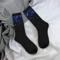 thumbnail image 5 of Bingfone Compression Socks for Women and Men Long Socks for Running Athletic Cycling Nurse- Black Blue Glitter Sparkles, 5 of 6