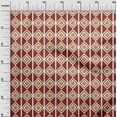 thumbnail image 3 of oneOone Velvet Maroon Fabric Geometric Sewing Craft Projects Fabric Prints By Yard 58 Inch Wide, 3 of 5