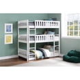 thumbnail image 2 of Lexicon Galen Transitional Wood Triple Twin Bunk Bed in White, 2 of 4