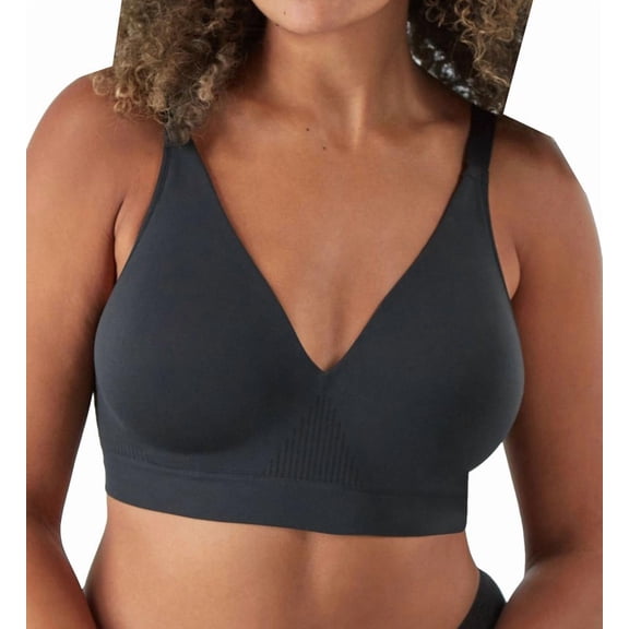 Women's Bali DF3380 Comfort Revolution Modern Seamless Wirefree Bra (Black S)