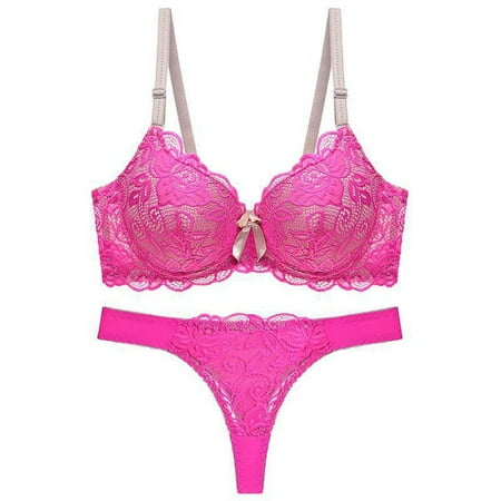 

Fengqque Women s Sexy Lace Bra Female Underwire Lingerie Bras Underwear Set