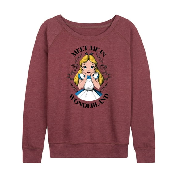 Alice In Wonderland - Meet Me in Wonderland - Women's Lightweight French Terry Long Sleeve Shirt