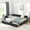 Black#1, variant on Adjustable Bed Base, Full Size Storage Upholstered Tufted Bed Frame, Sofa Bed Frame with Comfortable Backrest and Armrests, Full Size Bed for Bedroom, Living Room,Velvet, BLACK(80.5''*59''*29.5'')