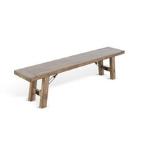 Sunny Designs Doe Valley 18" Farmhouse Mahogany Wood Bench in Taupe Brown