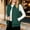 Green, variant on Ladies' Fashionable Casual Solid Color Zipper Ves Top Cotton Jacket