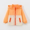 thumbnail image 4 of Eltusu Toddler Girls Jackets, Waterproof Windproof Hooded Zipper Outerwear with Pockets Beige Size 3-4 T, 4 of 5