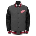 thumbnail image 2 of Outerstuff Youth Detroit Red Wings Letterman Full-Snap Varsity Jacket, 2 of 4