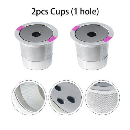 

Lierteer 2pcs Stainless Steel Coffee Basket Reusable Coffee Pod Filled Capsule for Keurig K-supreme Plus