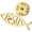 Gold, variant on Jesus Fish Brooch Novelty Animal Pin Stainless Steel Lapel Pin for Coat Shirt Suit Collar Fashion Accessories Decoration