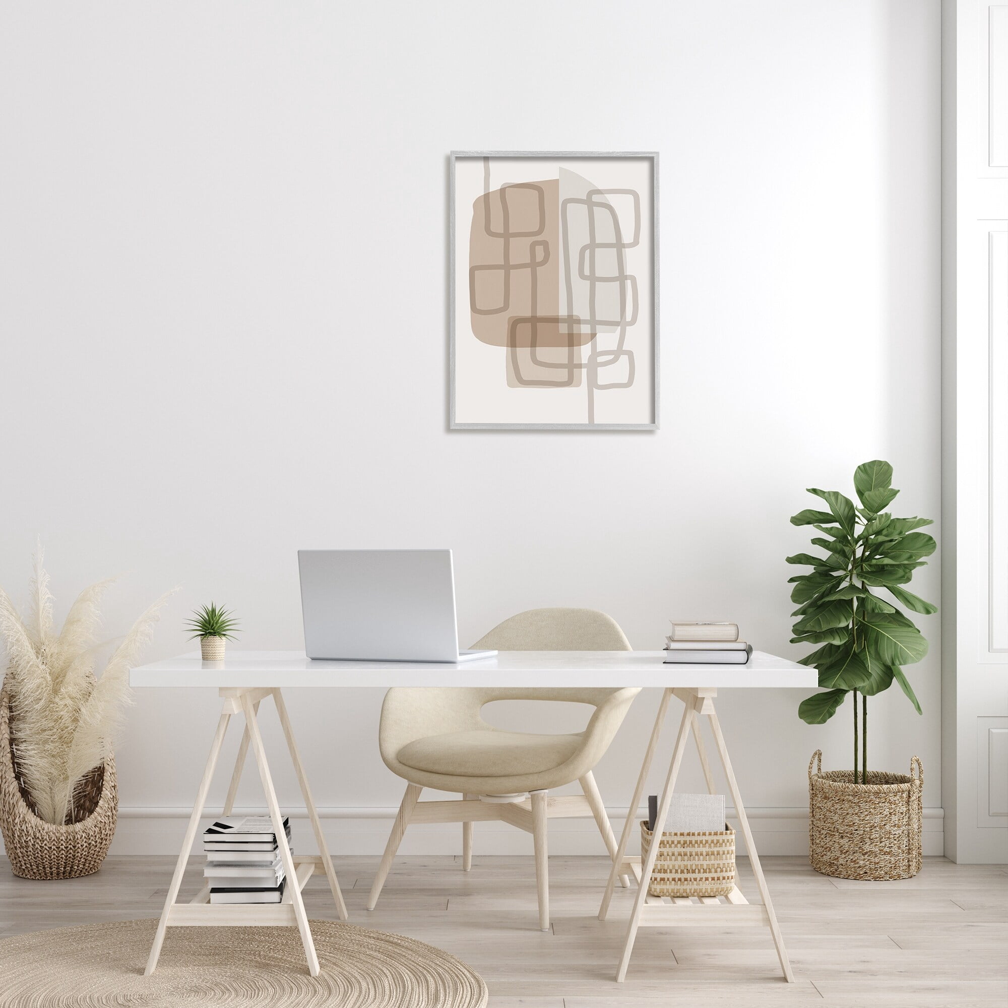 Stupell Industries Abstract Brown Beige Tan Shapes Modern Earth Tones, 24 x 30, Design by Urban Epiphany