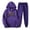 Purple#5, variant on Titcea Sweatsuits Women 2 Piece Outfit Fashion Print Fleece Hoodie Drawstring Sweatpants with Pockets Baggy Casual Athletic Matching Set