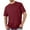 Wine, variant on ZhuoLiL Mens Shirts 100% Cotton Men's Solid Color Crew Neck Tee - Loose Fit Casual Essential