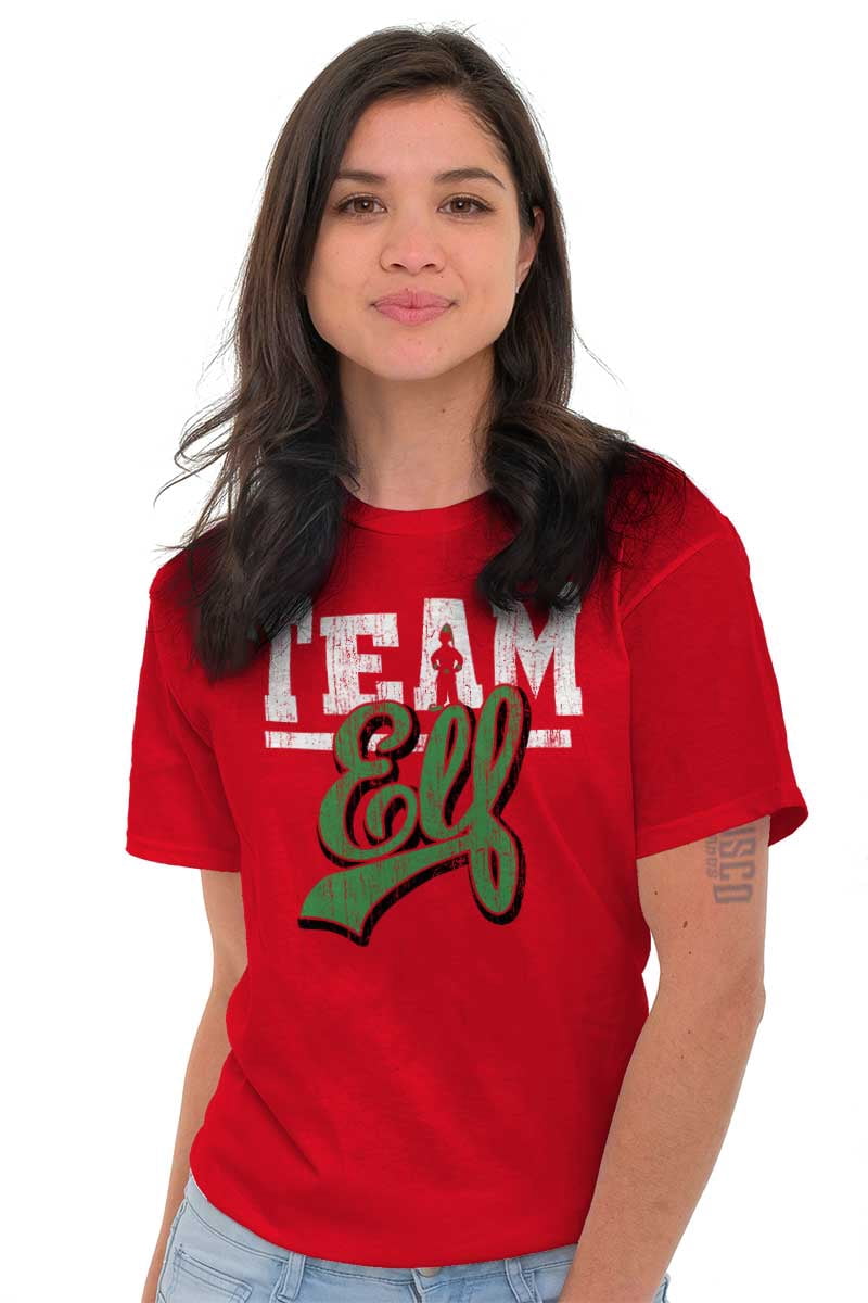 Christmas Team Elf Santa's Helper Plus Size Crewneck Graphic Tee Shirt Brisco Brands 3X