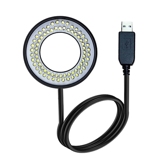 JIAHAOO USB 72 LED Ring Light for Microscopes 18 61mm Lens Adjustable Focus Illuminator Lamp No Flicker Focus Light High Efficiency