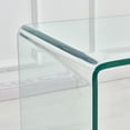 thumbnail image 3 of SMARTIK Square Glass Nightstand End Table, Clear Side Table Bedside for Living Room, 3 of 5