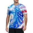 thumbnail image 2 of Men's Digital Camo Quick‑Dry T‑Shirt Summer Crew Neck Short Sleeve UV Protection Top for Fishing Hiking Sports Blue 2XL, 2 of 4