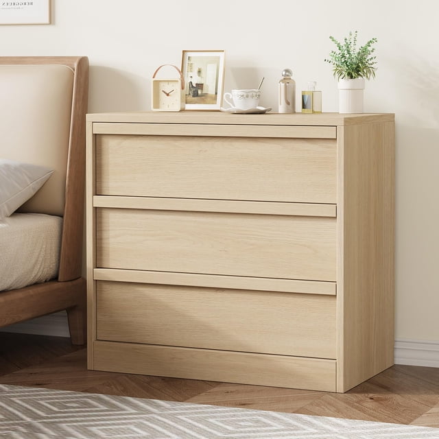 GloryStar Petite Commode en Chêne, Commode Moderne avec Grand Rangement pour Chambre, Salon Ou Entrée
