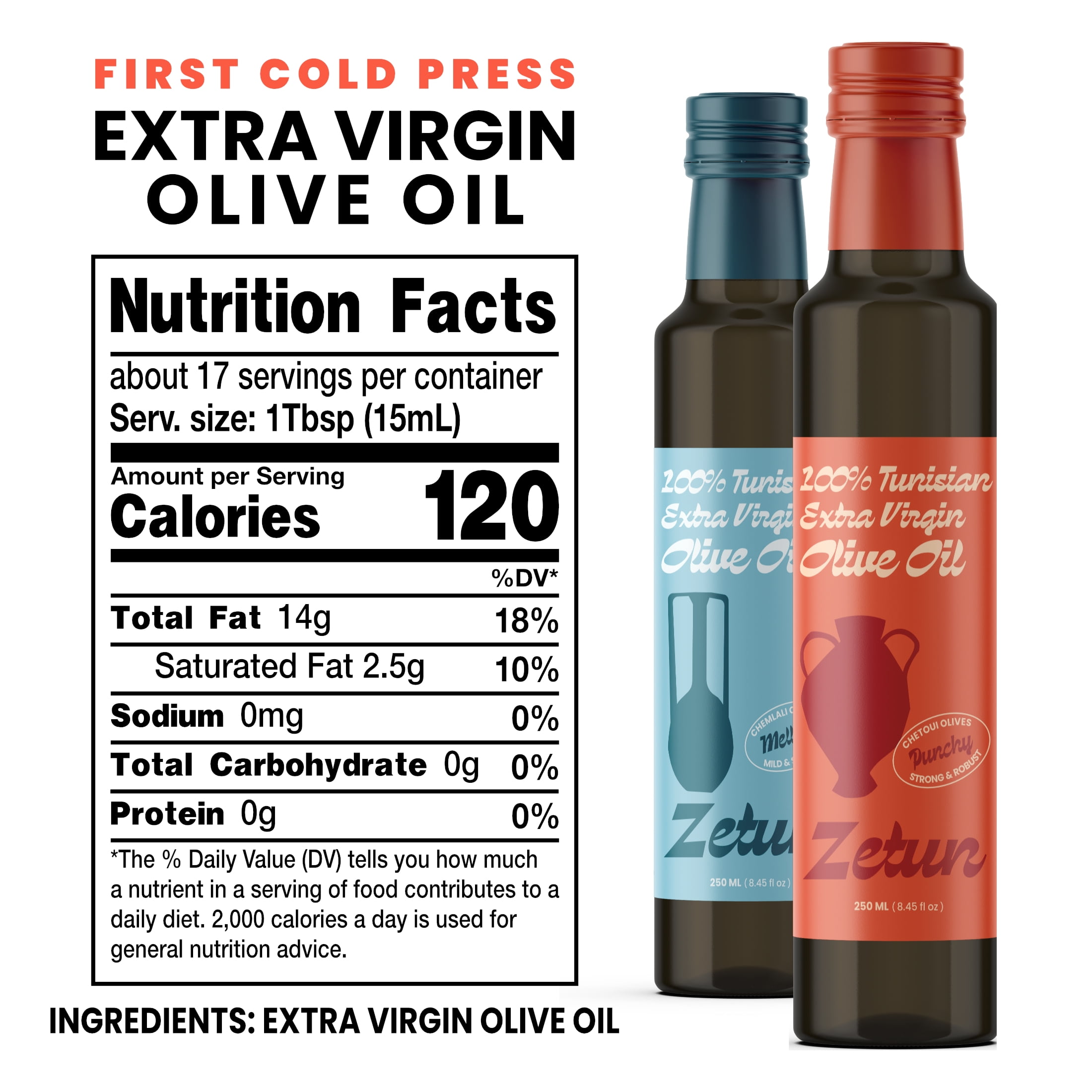 オイルスリック土地　8セット Zetun Cold-Pressed Extra Virgin Olive Oil Variety Pack, Punchy