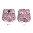 thumbnail image 5 of Lsque Rose Flowers Printed Women's Running Shorts with Liner Pockets,Elastic Quick Dry Workout Athletic Gym Yoga Shorts,Womens High Waist Shorts-Large, 5 of 9