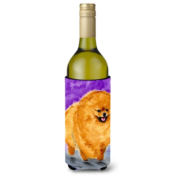 Caroline's Treasures SS8681LITERK Pomeranian Wine Bottle Hugger, Wine Bottle, multicolor
