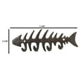 thumbnail image 2 of Pack of 2 Vintage Marine Decorative Cast Iron Fish Bone Quadruple Wall Hooks, 2 of 11