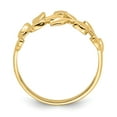 thumbnail image 2 of Solid 14k Yellow Gold Leaf Ring Band Size 6, 2 of 6