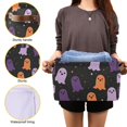 thumbnail image 3 of Yayeee 2 Pack Canvas Storage Basket with Handles for Shelves Fabric Bins Closet Organizer, Halloween Orange Ghosts, 3 of 8