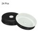 thumbnail image 3 of Uxcell 24 Pack 70mm Tinplate Mason Jar Lids Regular Mouth with Straw Hole, Black, 3 of 6