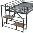 thumbnail image 7 of Bellemave Low Loft Bed with Stairs, Metal Twin Size Junior Loft Bed Frame with Steps, Space-Saving Loft Bed for Bedroom（Black), 7 of 7