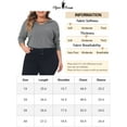 thumbnail image 6 of Agnes Orinda Women's Plus Size Tops Tshirts Cross V Neck Casual Long Sleeves Blouse Top 3X Grey, 6 of 6