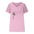 thumbnail image 4 of Birdeem Blouses pour Femmes T-Shirt Décontracté Imprimé Col en V Manches Courtes, 4 of 12