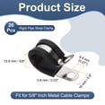 thumbnail image 2 of Cable Clamps, 304 Stainless Steel Conduit Clamp Cable Rigid Pipe Strap Metal Rubber Clips for Pipes 5/8", 2 of 7