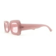 thumbnail image 4 of Womens Mod Thick Plastic Minimal Sunglasses All Pink, 4 of 4