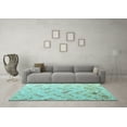 thumbnail image 3 of Ahgly Company Indoor Rectangle Abstract Light Blue Modern Area Rugs, 2' x 5', 3 of 4