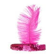 thumbnail image 4 of Unique Bargains 1 Pc Headband Feather Faux Diamond Sequins Hairband for Women Rose Purple, 4 of 5