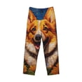 thumbnail image 6 of Uemuo Artistic Sunflower Corgi Pattern Men's Wide Leg Palazzo Lounge Pants with Pockets Light Weight Loose Comfy Casual Pajama Pants-X-Large, 6 of 9
