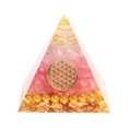 thumbnail image 1 of 5cm Orgonite Pyramid Heal Chakra Pink Crystal Stone Energy Orgone Accumulator (E), 1 of 8