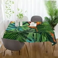 thumbnail image 6 of Tropical Palm Leaves Rectangle Tablecloth, Dust Proof Anti Wrinkle Wipeable Table Cloth Tabletop foration of Dinner Kitchen Wedding Holiday Party 60"x120" Decor Gift, 6 of 7